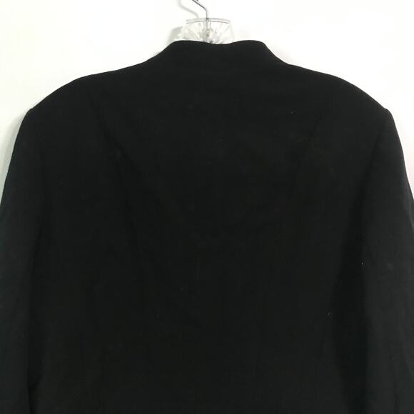 Worthington Jacket Size XL Womens Black Military Peplum Peter Pan Collar Lined - Picture 7 of 8